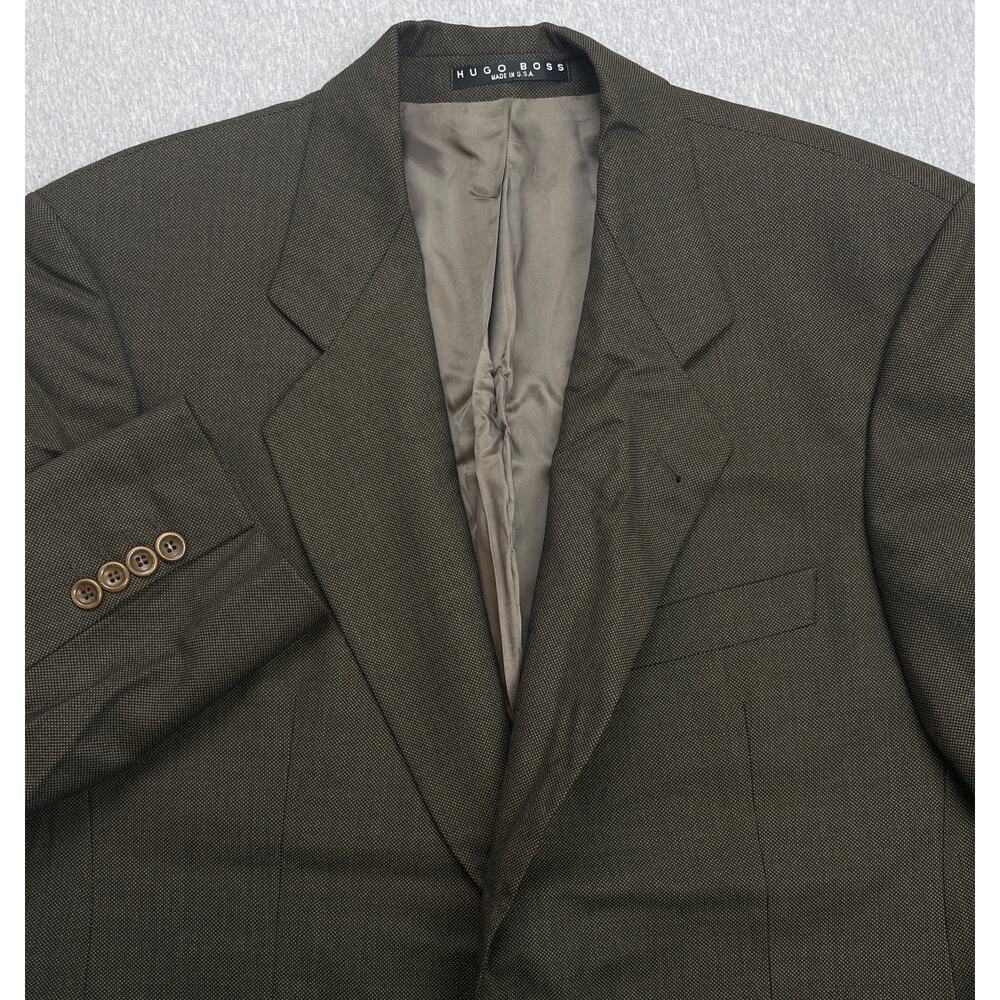 Hugo Boss Blazer Mens 38R Brown 100% Wool Super 100s Vitale Barberis Canonico